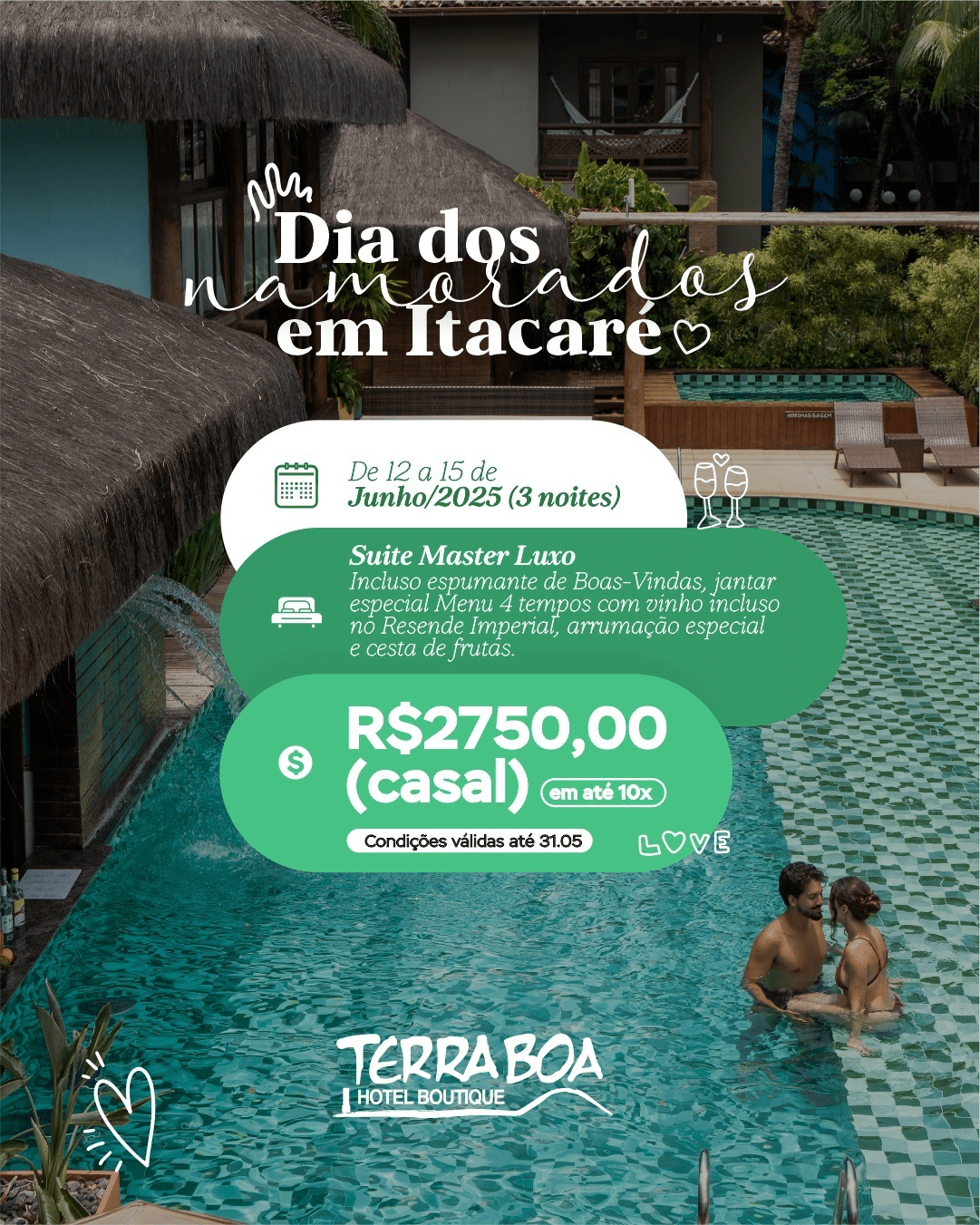 namorados master luxo 3noites